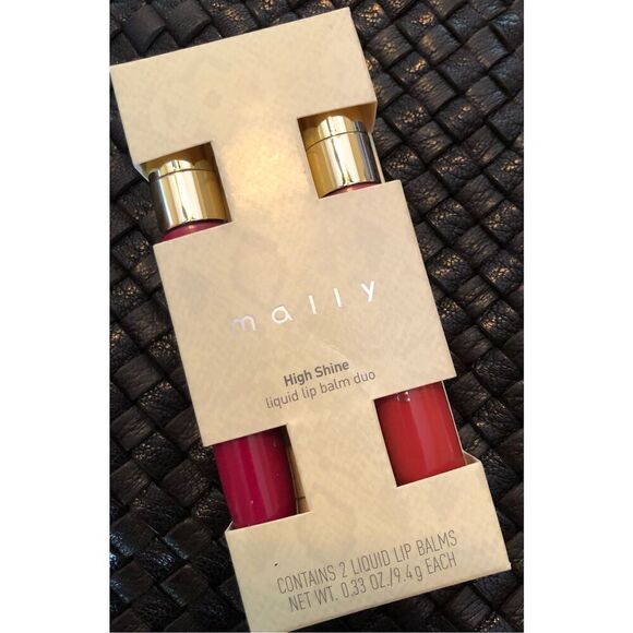 MALLY - NWT High Shine Liquid Lip Balm Duo in Peach & Hot Pink/2 Full-Size Tubes - Picture 15 of 16